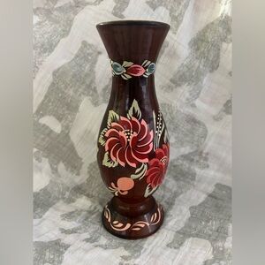 Word Turned Painted Vase